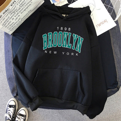 The Brooklyn 1898" Heritage Hoodie with Collegiate Varsity Typography