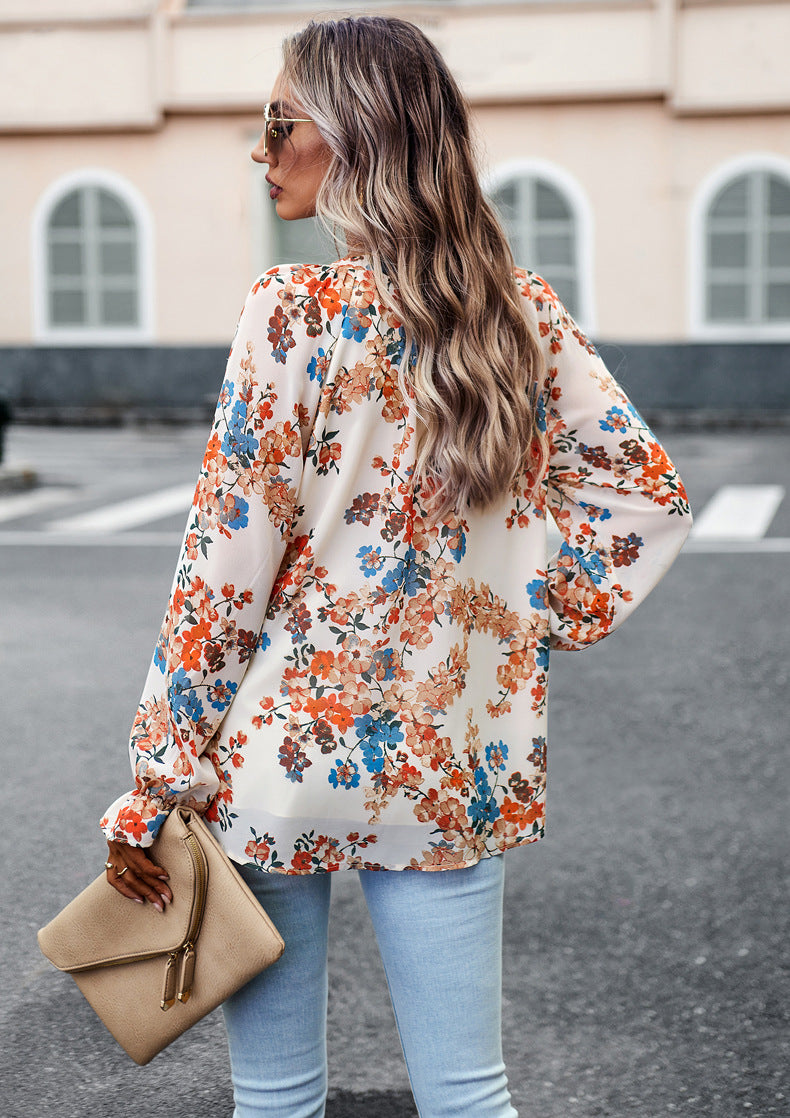 Boho Bloom Flare Sleeve Shirt