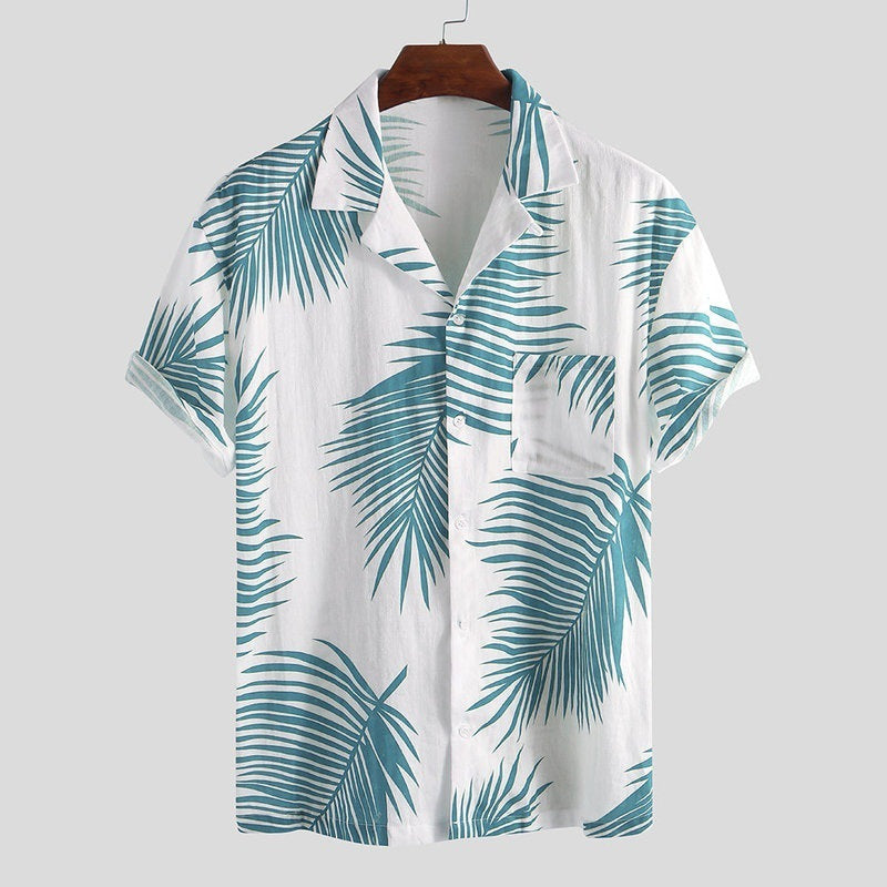 The Palm-Vector Shirt with Architectural Frond-Inlay & Urban-Flow Shell
