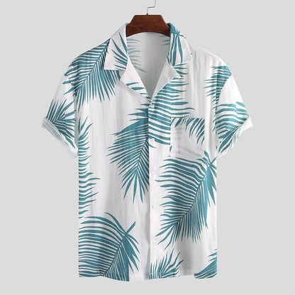 The Palm-Vector Shirt with Architectural Frond-Inlay & Urban-Flow Shell