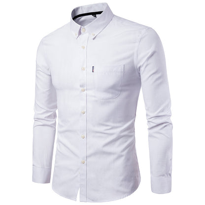 Crescent-Prime Oxford-Shirt in "Easy-Iron" Tech-Fabric with Integrated Sharp-Cuffs