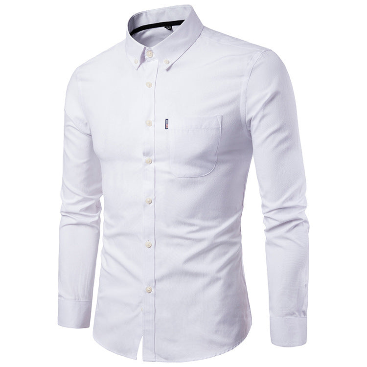 Crescent-Prime Oxford-Shirt in "Easy-Iron" Tech-Fabric with Integrated Sharp-Cuffs