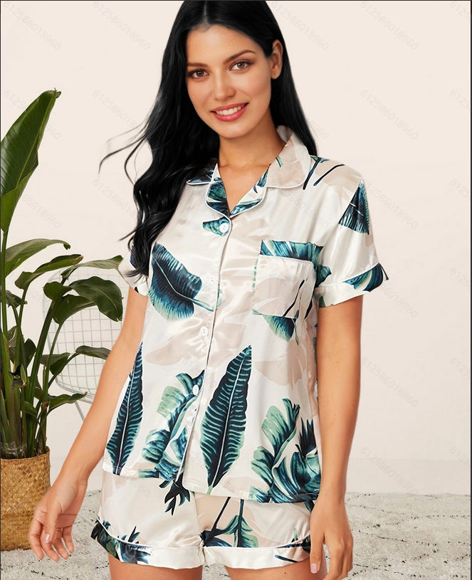 Serene Silk-Satin Short Pajama Set
