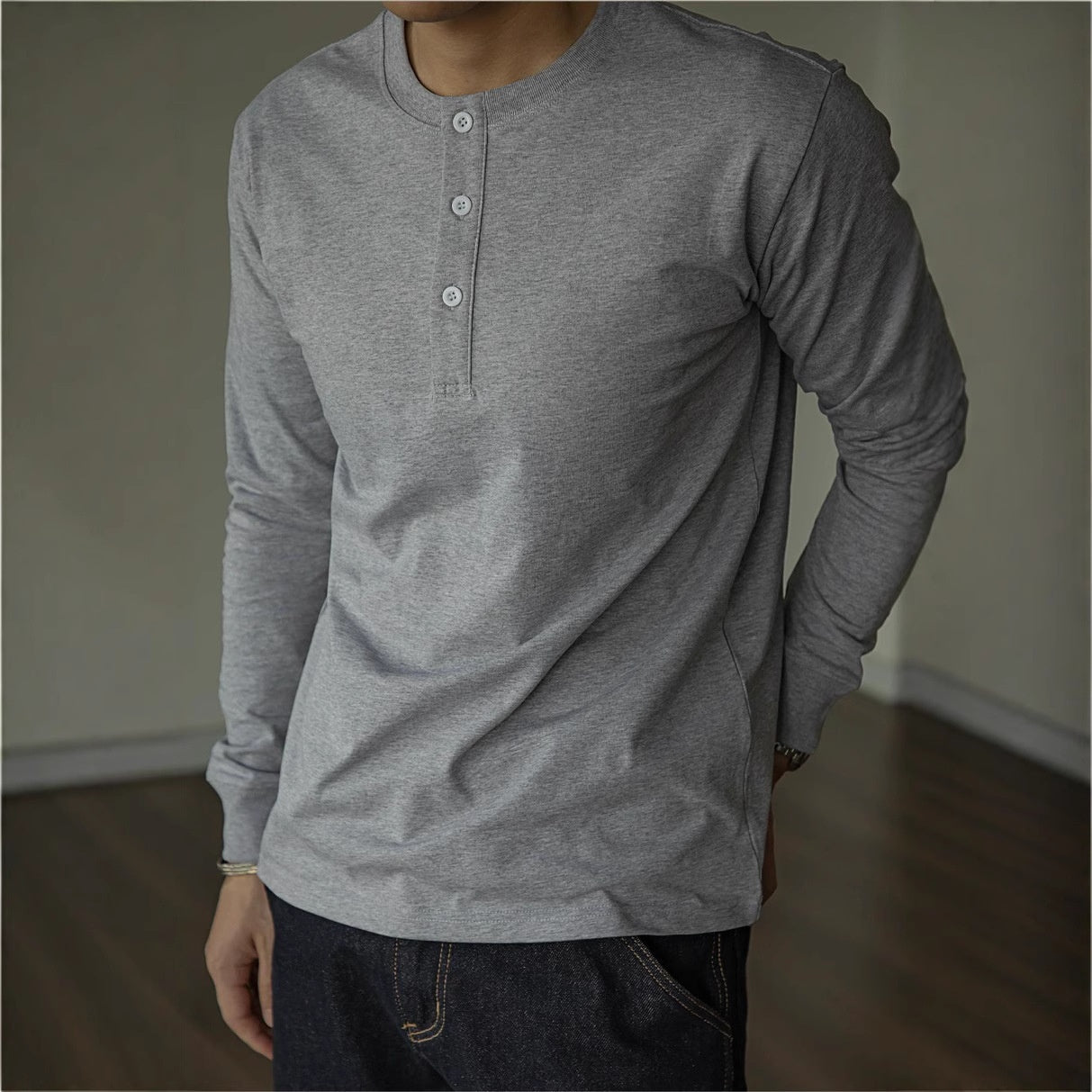Premium Heavy Henley T-Shirt