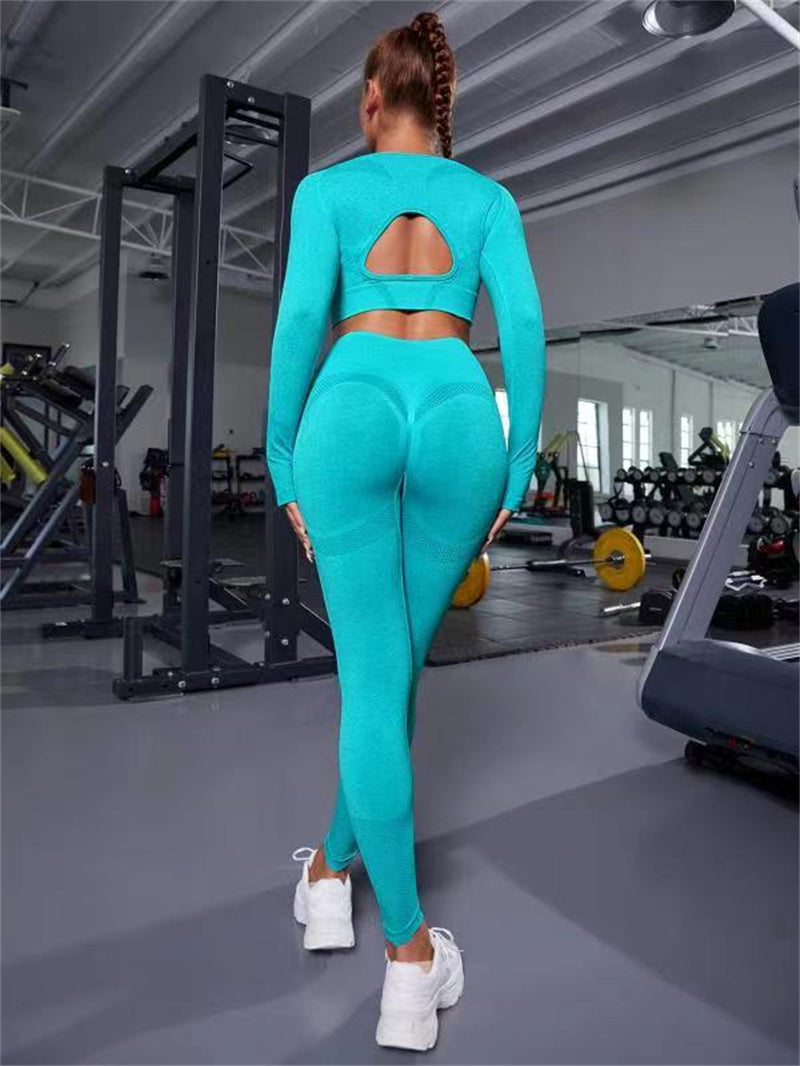 Luna Heart-Cutout Seamless Gym Set
