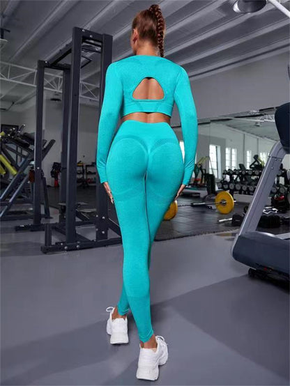 Luna Heart-Cutout Seamless Gym Set