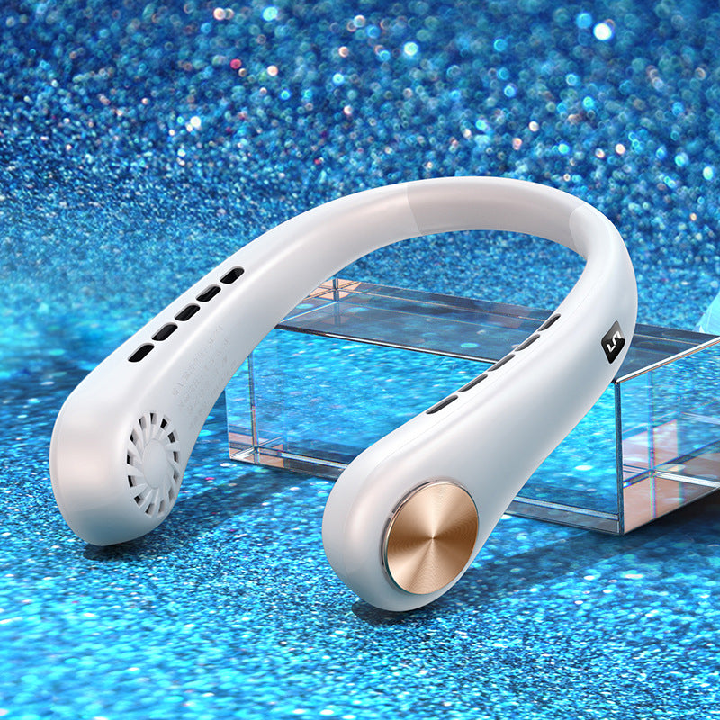 Premium Bladeless Neck Fan – Rechargeable Wearable Air Cooler