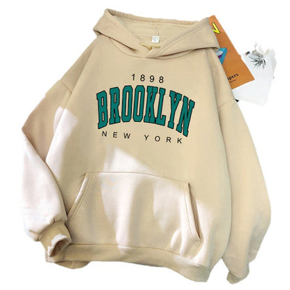 The Brooklyn 1898" Heritage Hoodie with Collegiate Varsity Typography