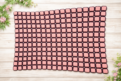 Artisan Hand-Crafted Geometric Motif Bedspread